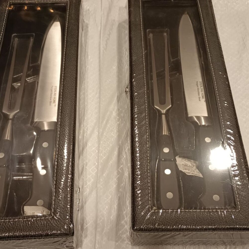 NEW Sterling Home Stainless Steel Carving Sets - $40.00 each; both for $75.00